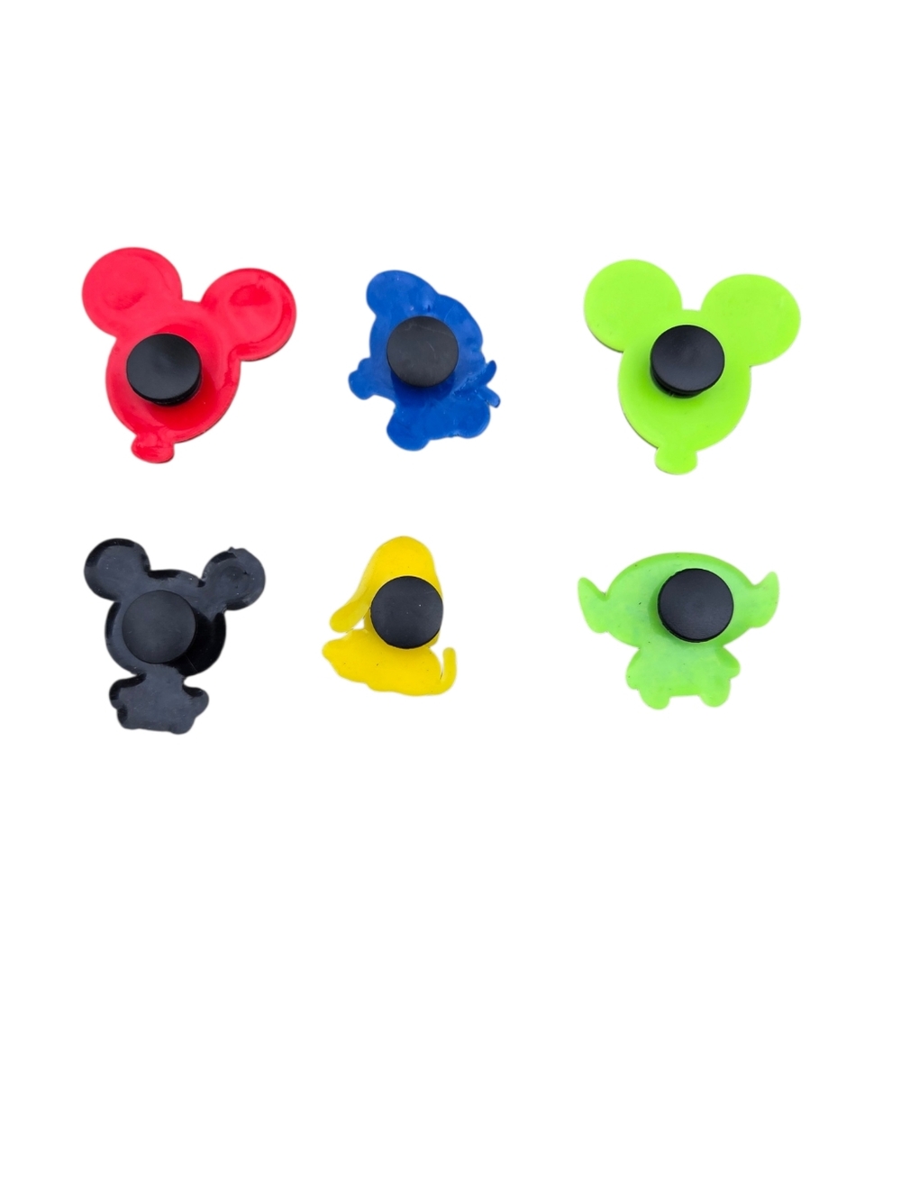 Disney Shoe Charms Lot of 6 Mickey Donald Pluto & Monster's Inc. - Picture 2 of 2